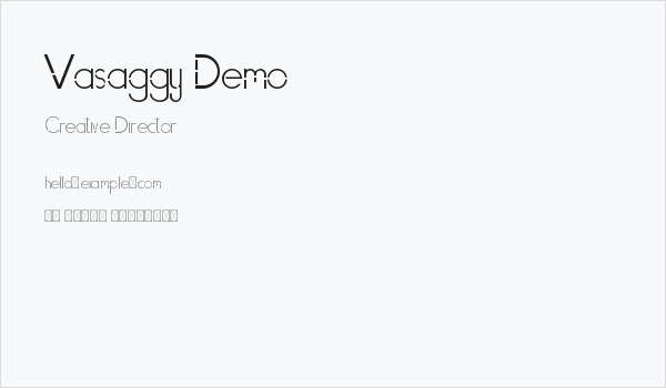 Vasaggy Demo Business Card
