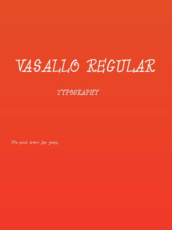 Vasallo Regular Poster