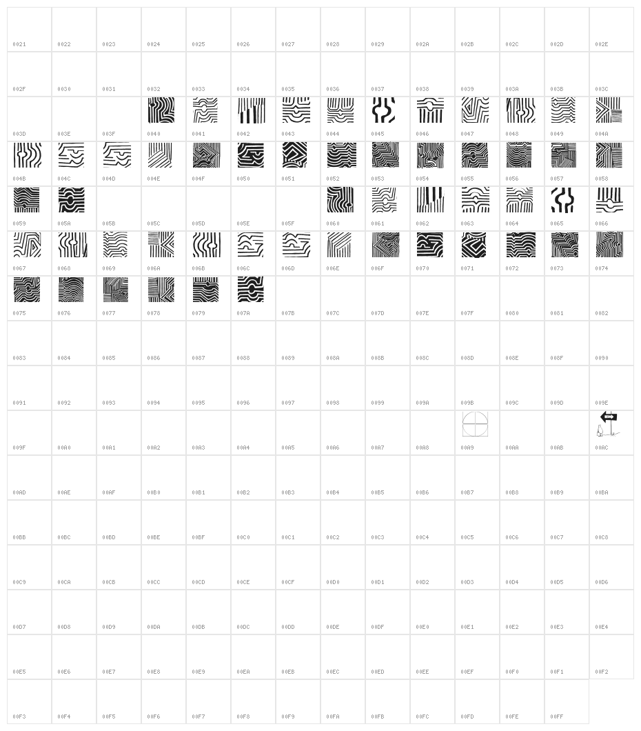 VasarelyWasHere Character Map
