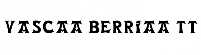 Vasca-Berria-TT  Frei Schriftart Herunterladen