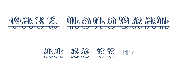 Vase Monogram Font Preview