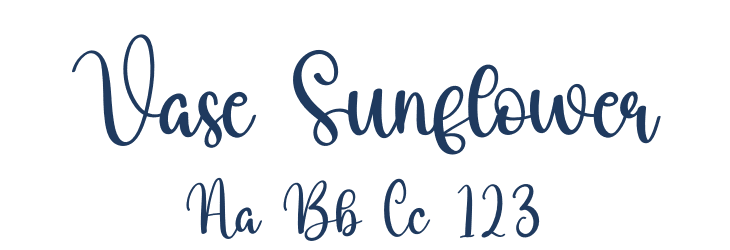 Vase Sunflower Font Preview