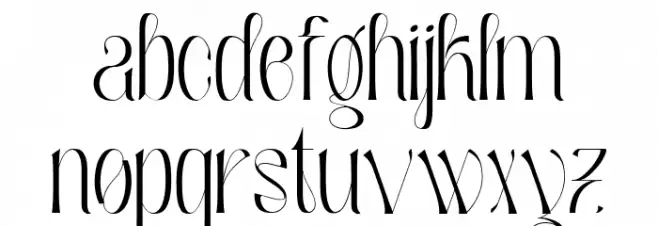 Vaselia Schriftart Kleinbuchstaben