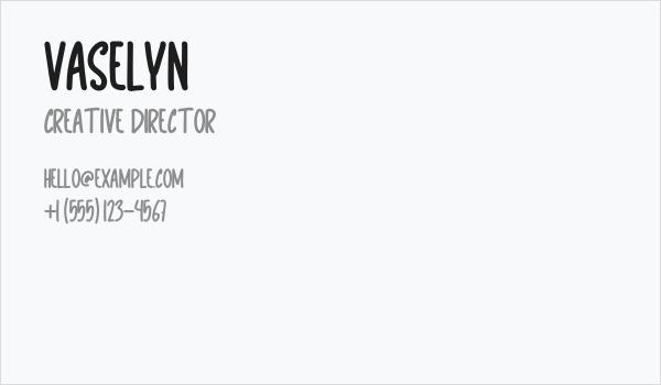 Vaselyn Business Card