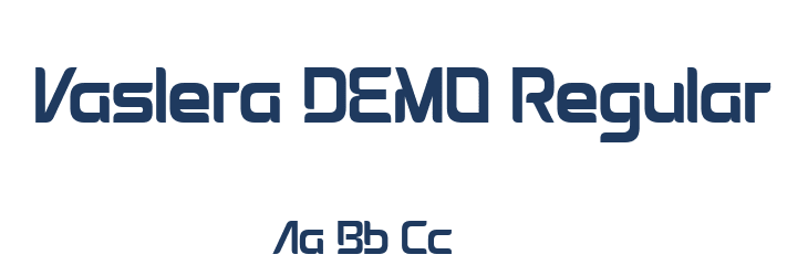 Vaslera DEMO Regular Font Preview