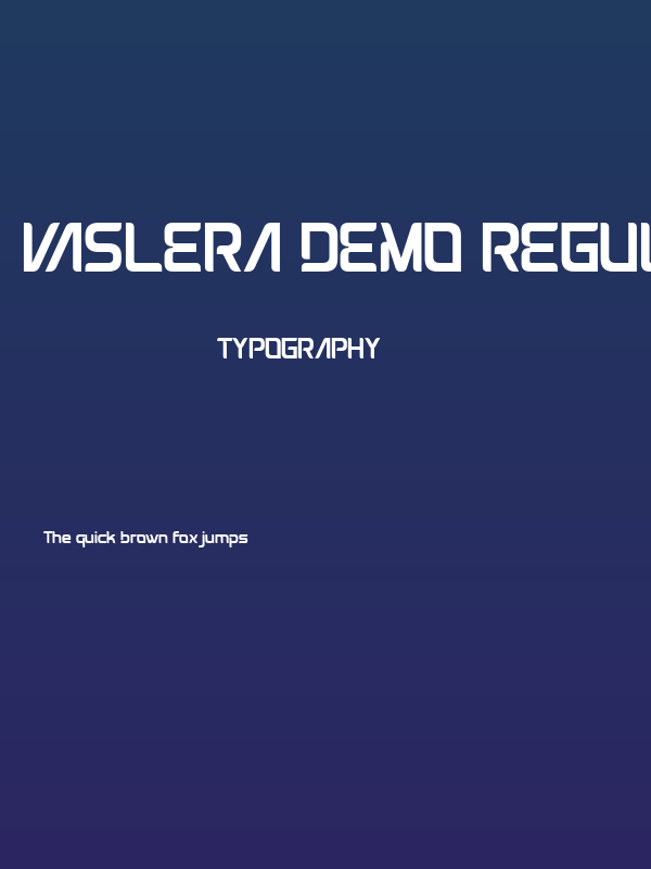 Vaslera DEMO Regular Poster