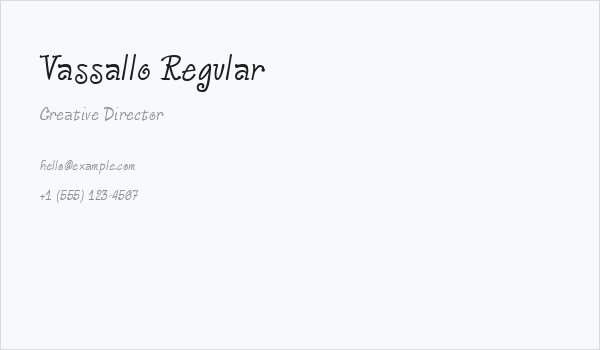 Vassallo Regular Business Card