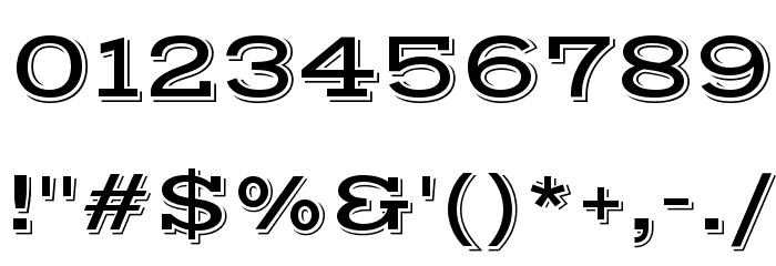 Vast Shadow Regular Font OTHER CHARS