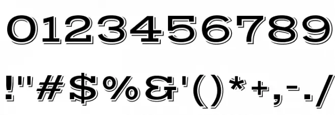 Vast Shadow Regular Font OTHER CHARS