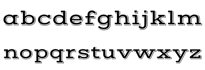 Vast Shadow Regular Font LOWERCASE