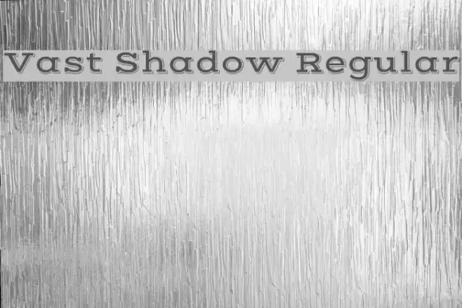 Vast Shadow Regular Font examples