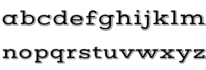 Vast Shadow Regular Font LOWERCASE