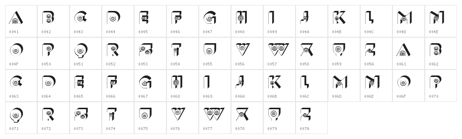 Vasta Light Character Map