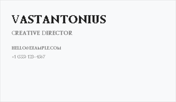 Vastantonius Business Card