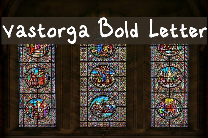 Vastorga Bold Letter Font examples