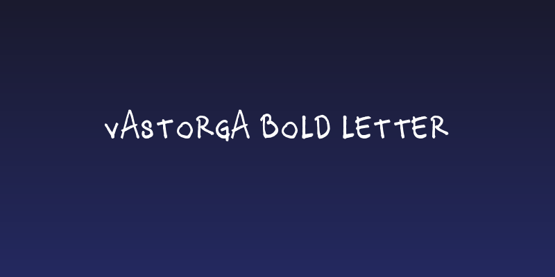 Vastorga Bold Letter Social Header