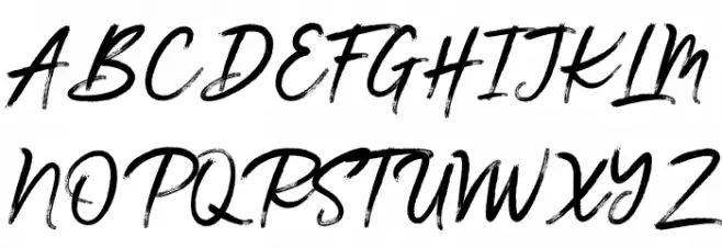 VasttagBrush Schriftart Groß