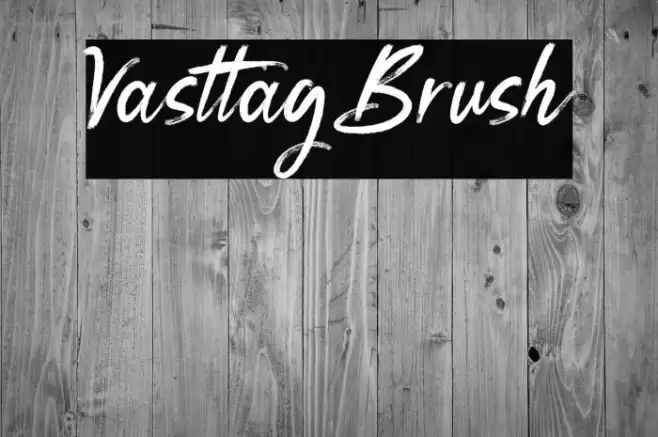 VasttagBrush Font examples
