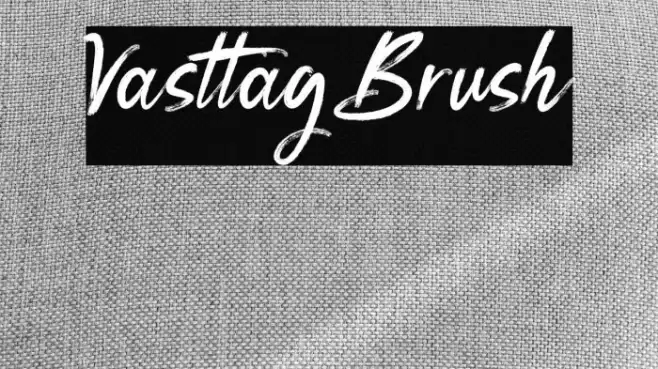 VasttagBrush Font examples