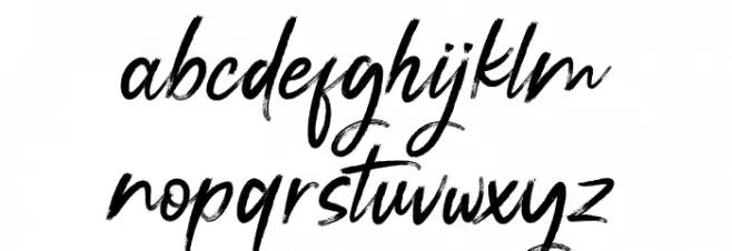 VasttagBrush Font LOWERCASE