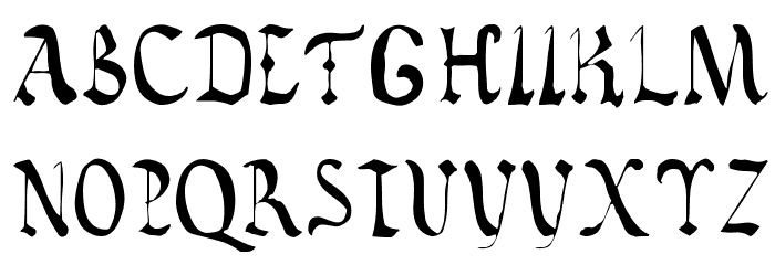 Vatican Rough Letters, 8th c. Font LOWERCASE