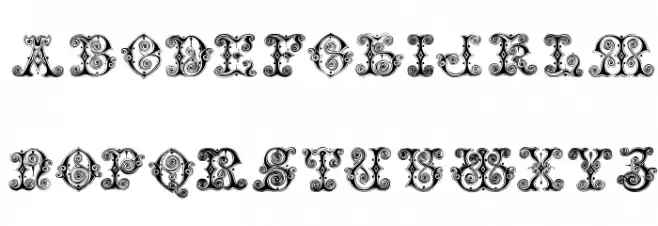 VaticanianInitials Fonte MAIÚSCULAS