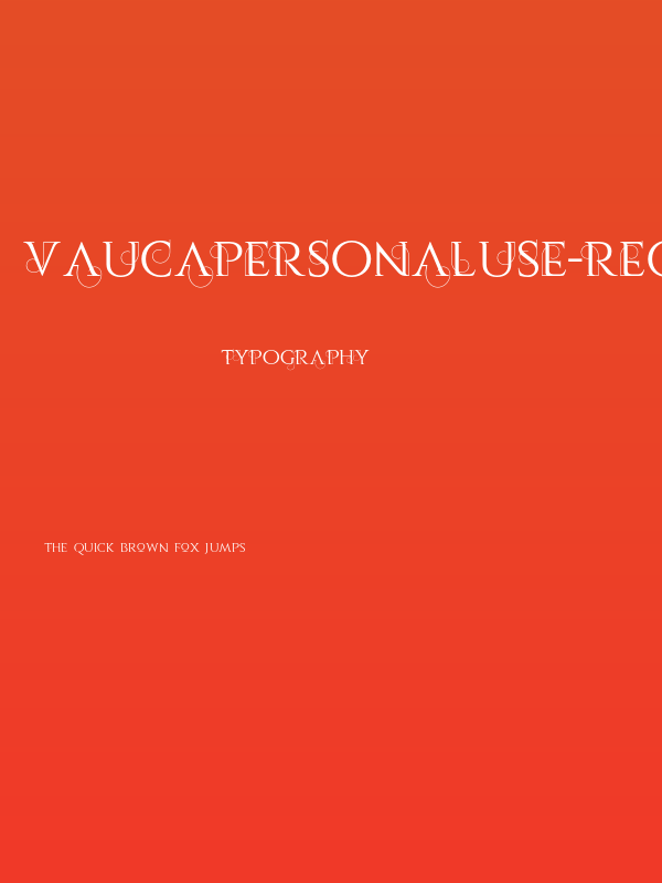 VaucaPersonalUse-Regular Poster