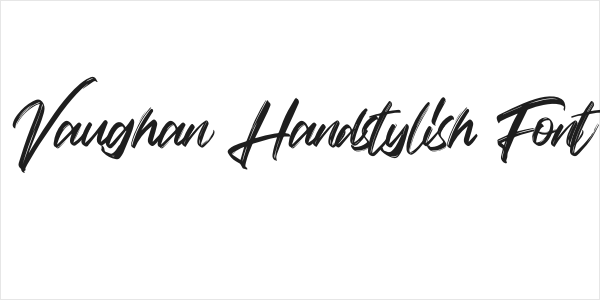 Vaughan Handstylish Font Logo