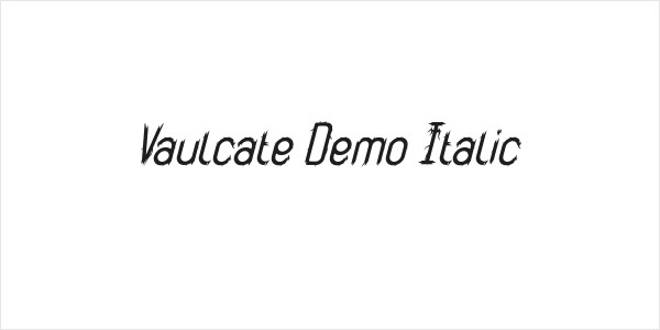 Vaulcate Demo Italic Logo