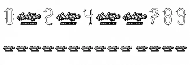 Vaulcate Demo Outline Font OTHER CHARS