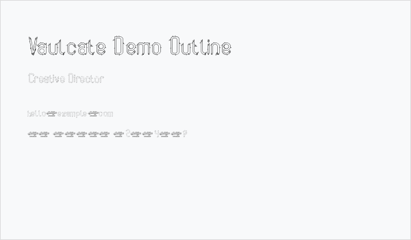 Vaulcate Demo Outline Business Card