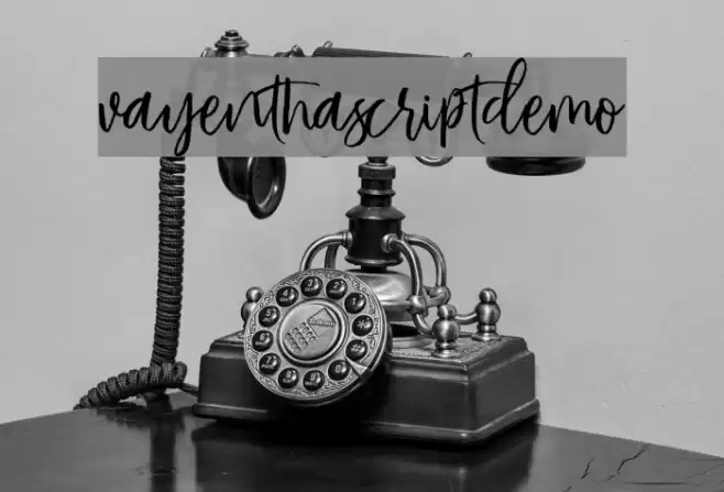 VayenthaScriptDemo Font examples