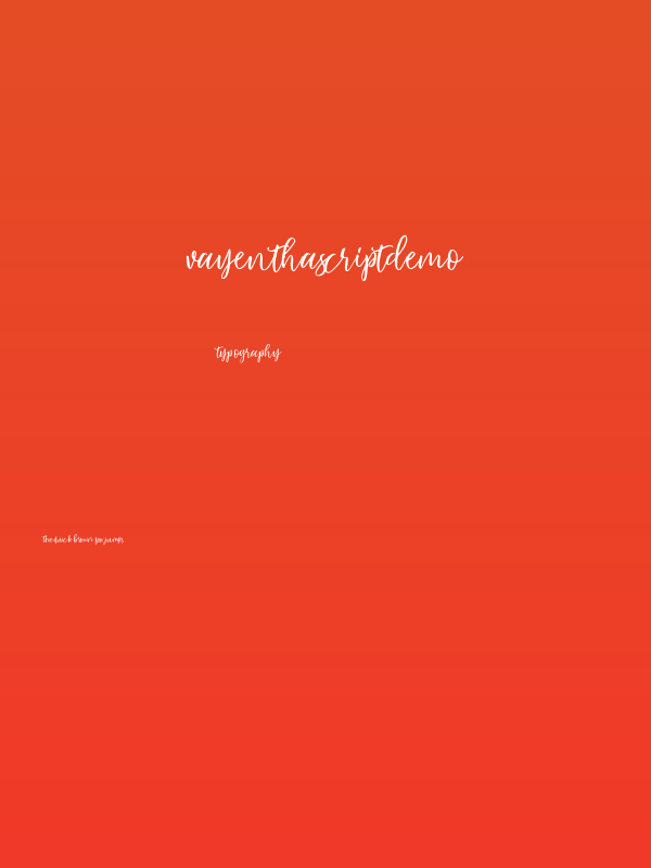 VayenthaScriptDemo Poster