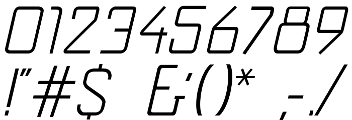 Vazari Sans Serif Italic Font OTHER CHARS