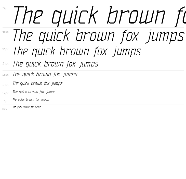 Vazari Sans Serif Italic Waterfall