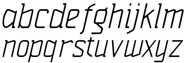 Vazari Sans Serif Italic Font LOWERCASE