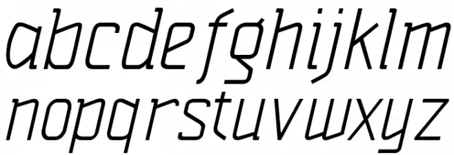 Vazari Sans Serif Italic फ़ॉन्ट लोअरकेस