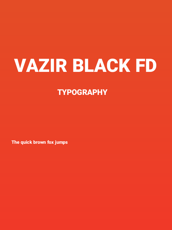 Vazir Black FD Poster