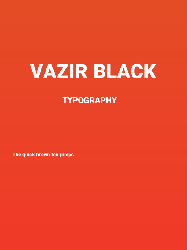 Vazir Black Poster