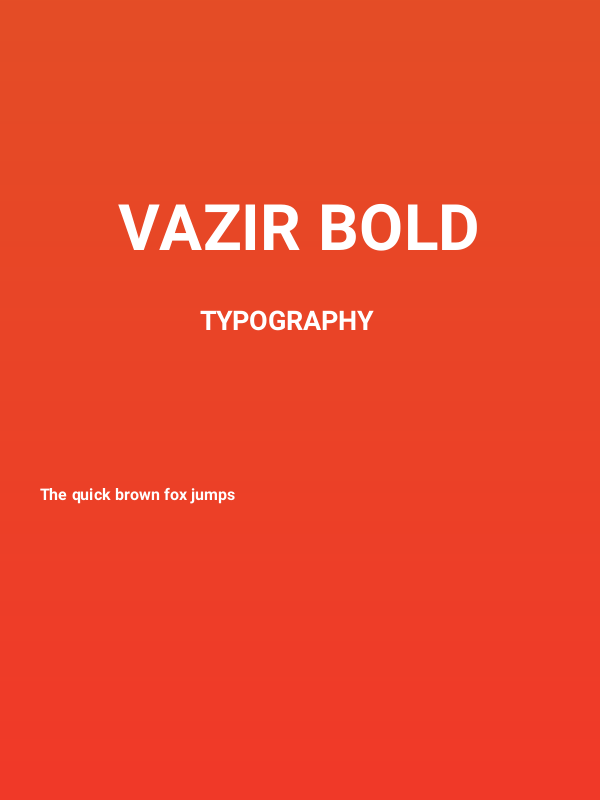 Vazir Bold Poster