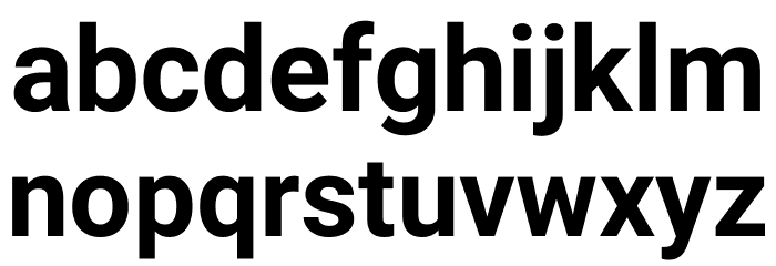 Vazir Bold Font LOWERCASE