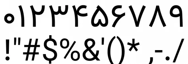 Vazir FD Font OTHER CHARS