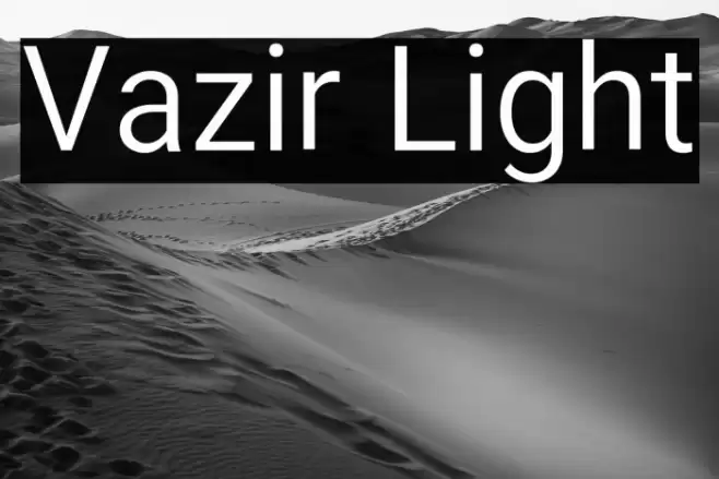 Vazir Light Font examples