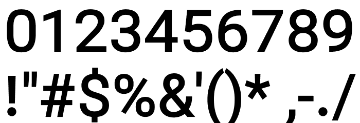 Vazir Medium Font OTHER CHARS