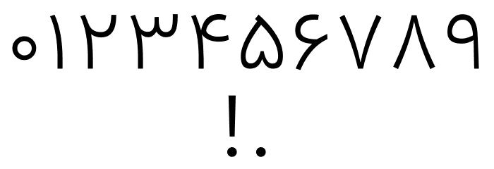 Vazir Thin FD-WOL Font OTHER CHARS
