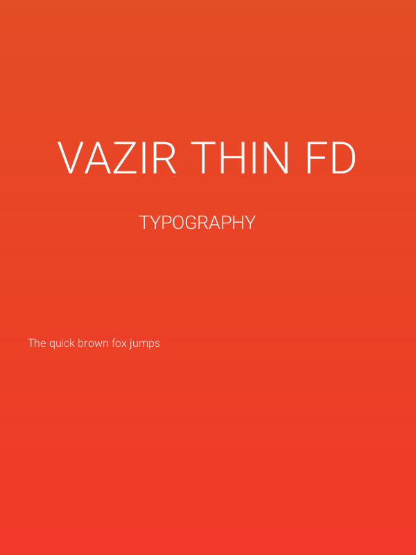 Vazir Thin FD Poster