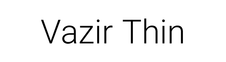 Vazir Thin  フリーフォントのダウンロード