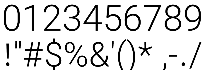 Vazir Thin Font OTHER CHARS