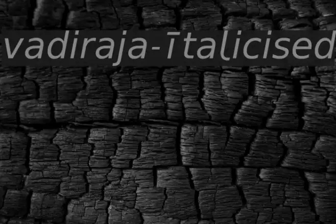 vadiraja-Italicised Font examples