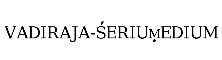 vadiraja-SerifMedium  Frei Schriftart Herunterladen